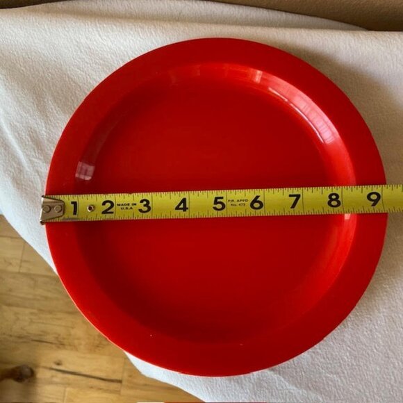 VTG MCM INGRID CHICAGO Party Ball Picnic Camping Set Retro Red Service For 6 - Picture 8 of 16